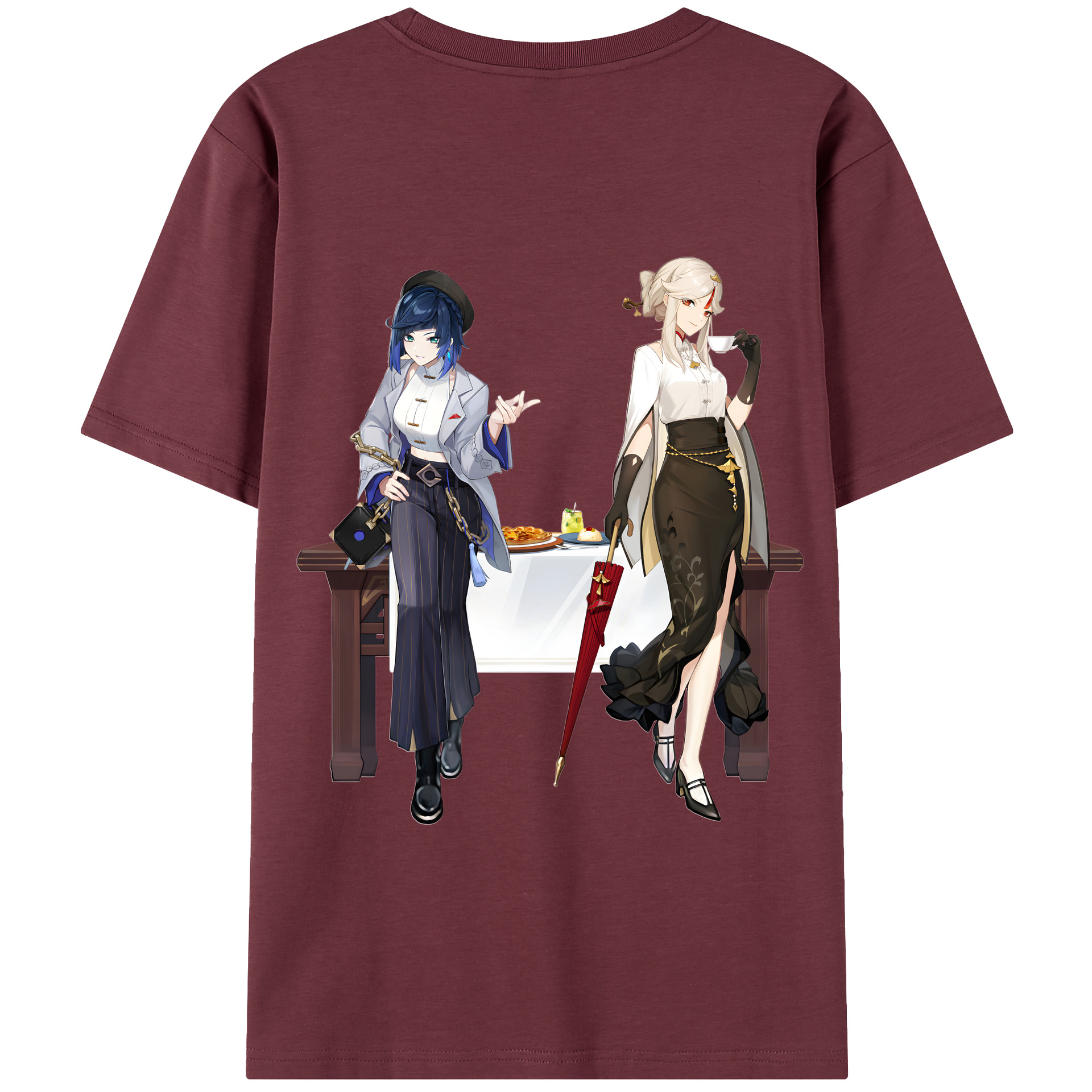 げんし神 夜兰 やらん genshin Yaran 綿100％半袖Tシャツ（背面プリント）